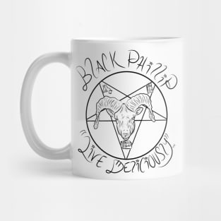 Black Phillip: "Live Deliciously" for Light Colors Mug